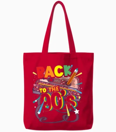 90s Outfit Party and Theme Party Costume Women's Men's T-Shirt, Black Tote Bags - Red