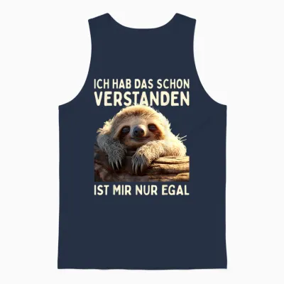 Hab Das Schon Verstanden Ist Mir Nur Egal Süßes Slotier T-Shirt, Black Unisex Tank Top - Navy