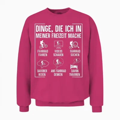Lustige Fahrrad Shirts Dinge Die Ich in Meiner Freizeit Mache Fahrrad Mountainbike T-Shirt Schwarz Unisex Kinder/erwachsene Kurzarm Klein Unisex Sweatshirt - Heliconia