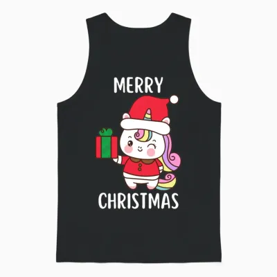 Merry Christmas Funny Christmas Unisex Tank Top - Black