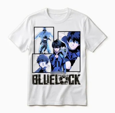 Blue Lock Yoichi Isagi the Mind on the Game Big Split Logo Unisex T-Shirt - White