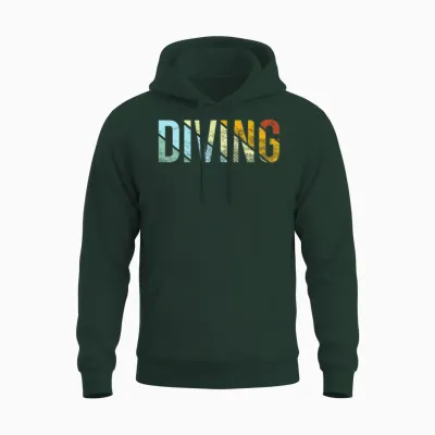 Diving Retro Unisex Hoodie - Forest