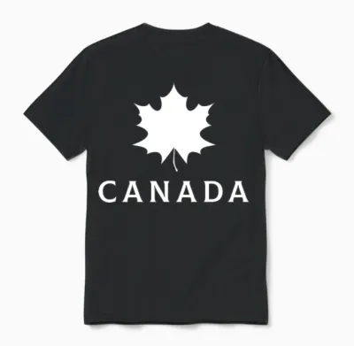 Canada Maple Leaf Unisex T-Shirt - Black