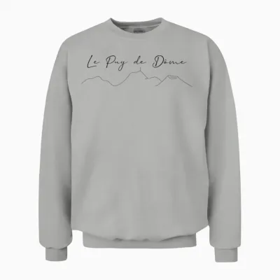 Skyline of the Puy Dome, Mountain, Auvergne Unisex Sweatshirt - Ash