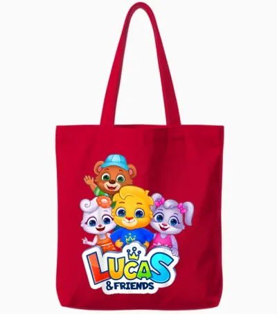 Official Appstudios Rv Characters | Lucas & Friends Gang Tote Bags - Red