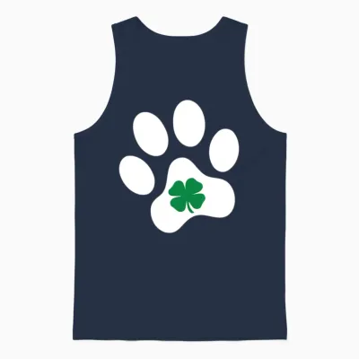 Dog St. Patrick's Day - Shamrock Dog Unisex Tank Top - Navy