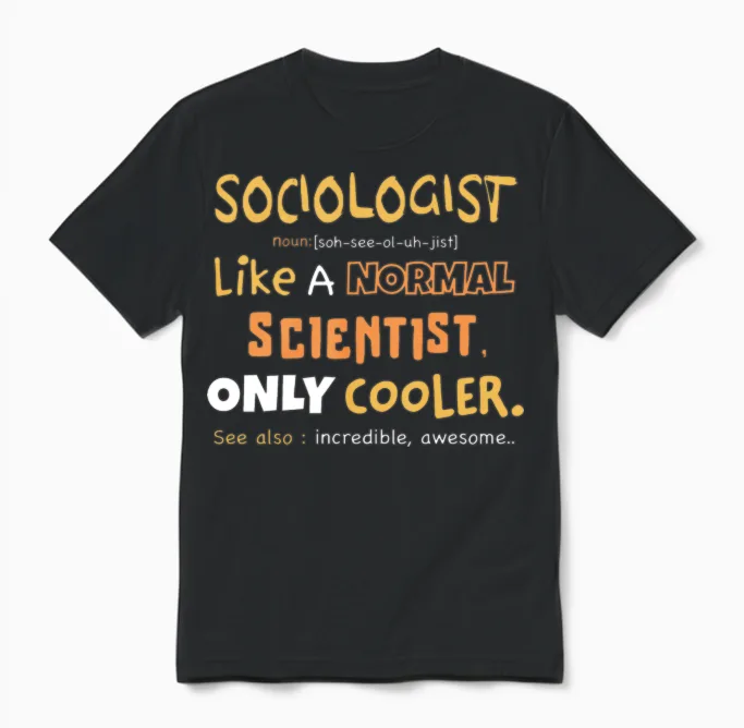 Sociologist Definition Design / Sociologist Gift Unisex T-Shirt in Black