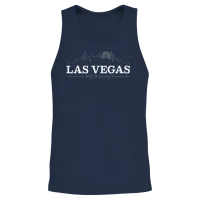 Las Vegas Unisex Tank Top - Navy – 2
