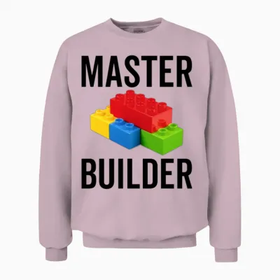 Master Builder Unisex Sweatshirt - Light Pink