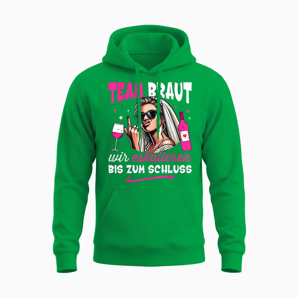 Stag Party Women's T-Shirt Team Bride Jga Women's T-Shirt, Black, S Unisex Hoodie in Irish Green