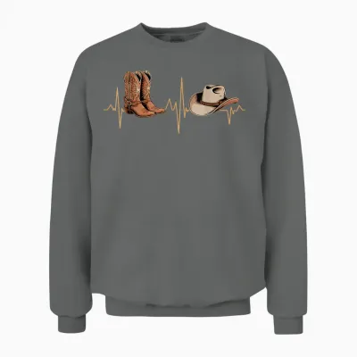 Line Dance Herzschlag Ekg Line Dancing Unisex Sweatshirt - Graphite Heather
