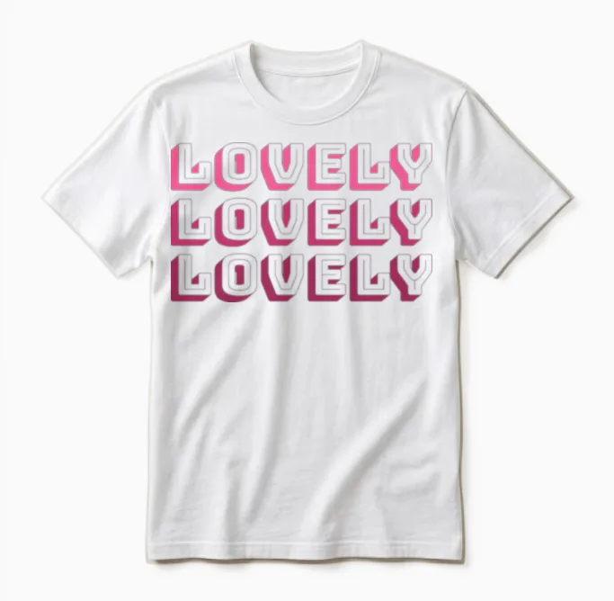 Lovely Retro Text Design Unisex T-Shirt in White