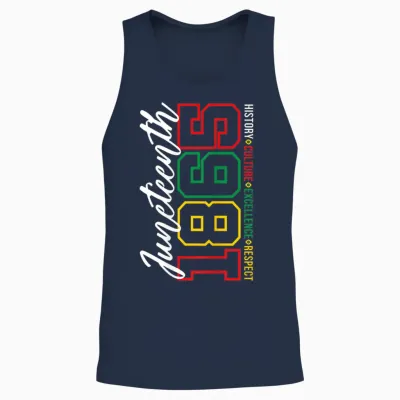 Juneteenth 1865 Shirts Women Men June 19th 1865 Freedom Day Unisex Tank Top - Navy