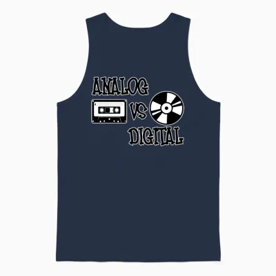 Analog vs Digital - Music Production Design Unisex Tank Top - Navy