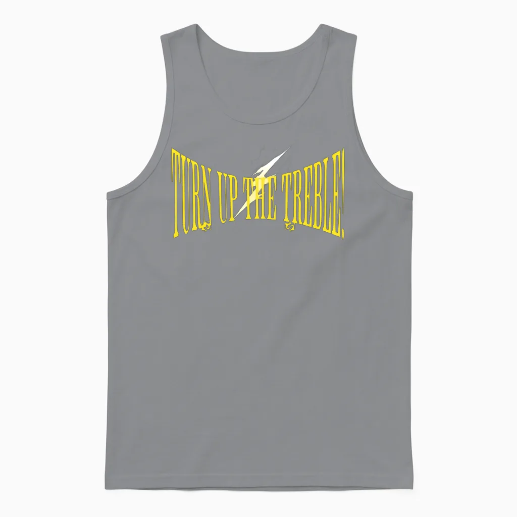 Turn Up the Table β Bold Music Dj Design Unisex Tank Top in Sport Grey