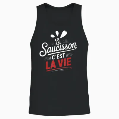 Sausage Is Funny Life Shirt T-Shirt, Black, S Unisex Tank Top - Black