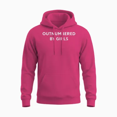 Outnumbered by Girls Unisex Hoodie - Heliconia
