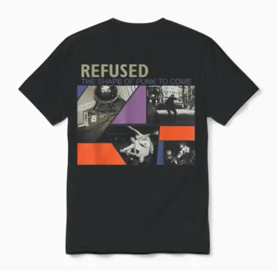 Rejected - Official Merchandise - the Shape of the Coming Punk T-Shirt, Black Unisex T-Shirt - Black
