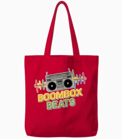 Vintage Retro Art Tote Bags - Red