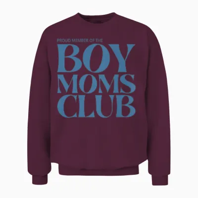 Boy Moms Club Unisex Sweatshirt - Maroon