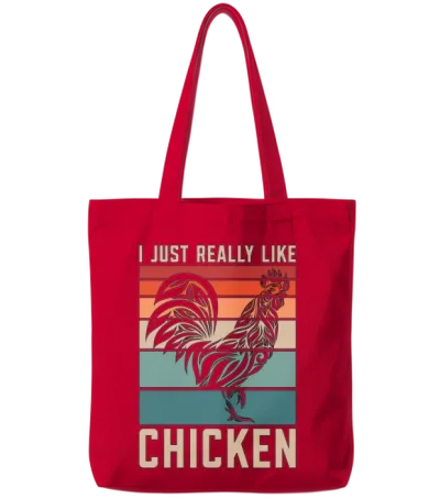 Cock I Just Really Retro Cocks Cock Lover Tote Bags - Red