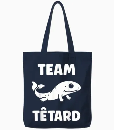 Funny Tadpole Quote Funny Team Tadpole Tote Bags - Navy