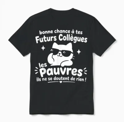 Bonne Chance Nouveau Travail Humour Pot De Départ Collègue Unisex T-Shirt - Black