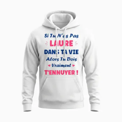 Si Tu N'as Pas Laure Fille Drole Prénom Humour Laure Unisex Hoodie - White
