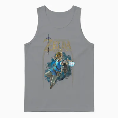 Zelda Breath of the Wild Link Arch Shot Logo Graphic Unisex Tank Top - Sport Grey