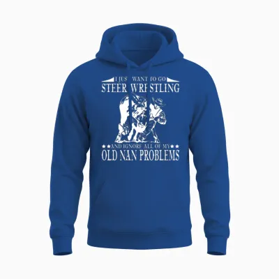 Steer Wrestling Unisex Hoodie - Royal