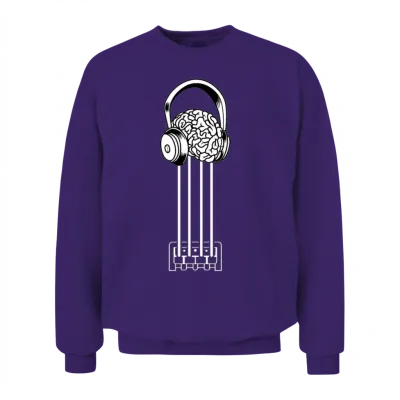 Brained Bass Guitar Unisex Sweatshirt - Purple