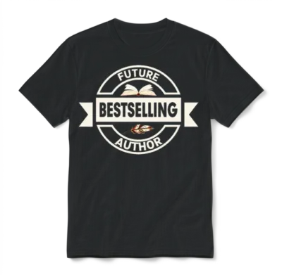 Future Bestselling Author Writer Book Novel Unisex T-Shirt - Black