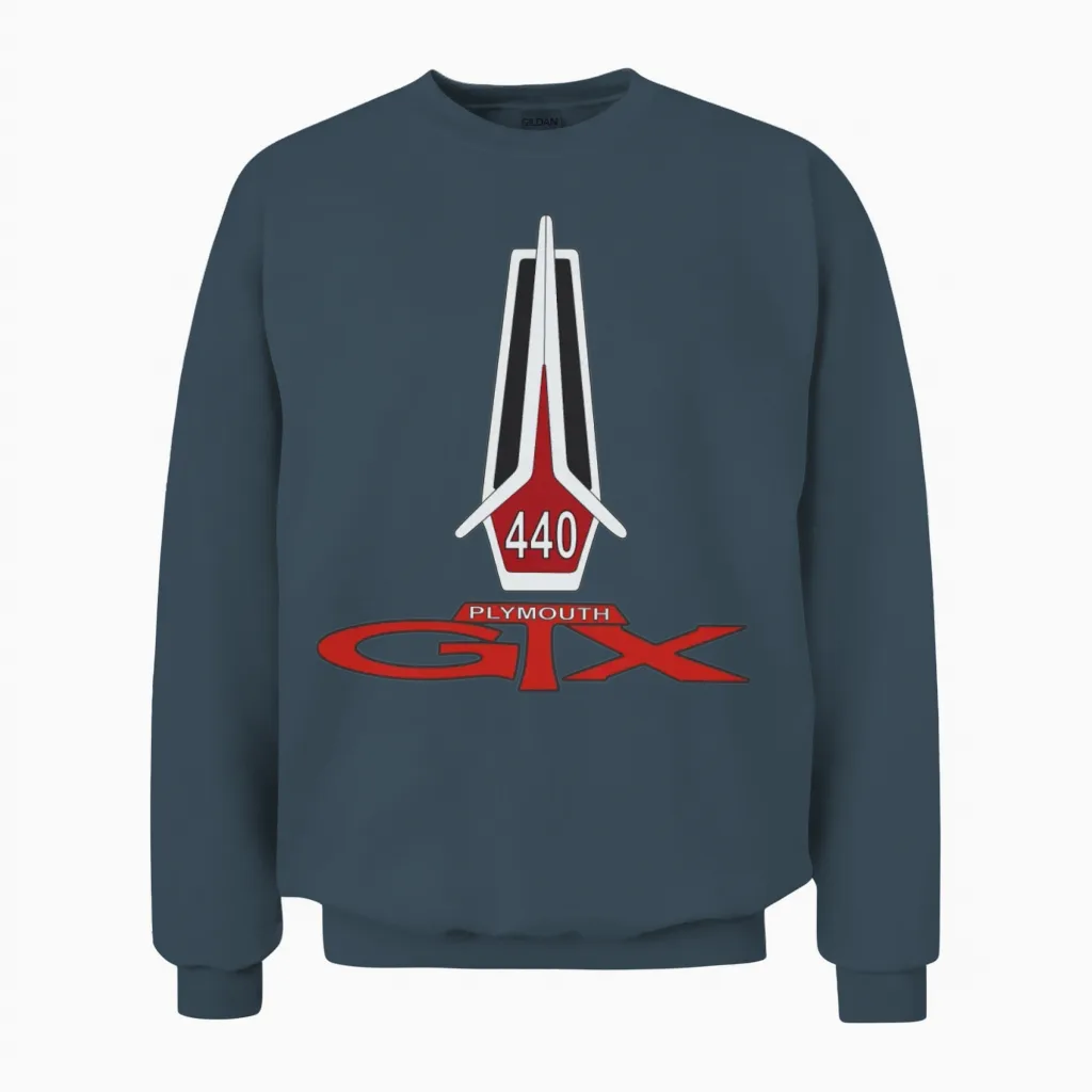 Plymouth Gtx 440 Hood Unisex Sweatshirt in Dark Heather