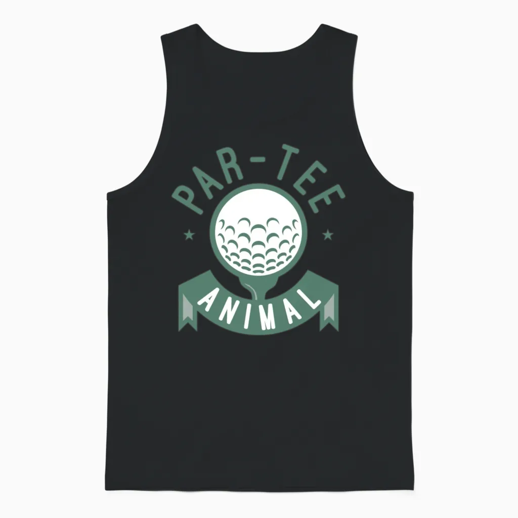 Partee Animal Retro Unisex Tank Top - Black