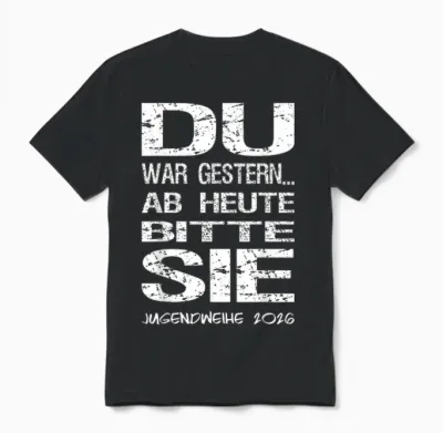 Jugendweihe 2026 Gästebuch Unisex T-Shirt - Black