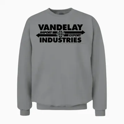 Seinfeld Vandelay Industries Logo Funny 90's Tv Show Unisex Sweatshirt - Sport Grey