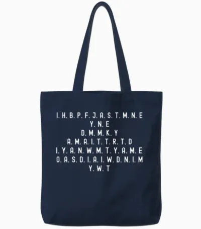 I Have Brought Peace Freedom Justice and Security Tote Bags - Navy