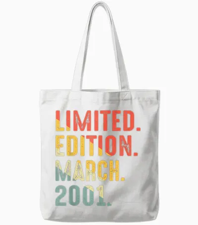 édition Limitée Mars 2001 Anniversaire Tote Bags - White