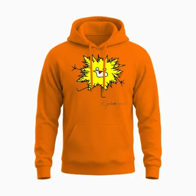 Woolly Beastie Freaks Out © Chyropterum Innoxius Unisex Hoodie - Safety Orange