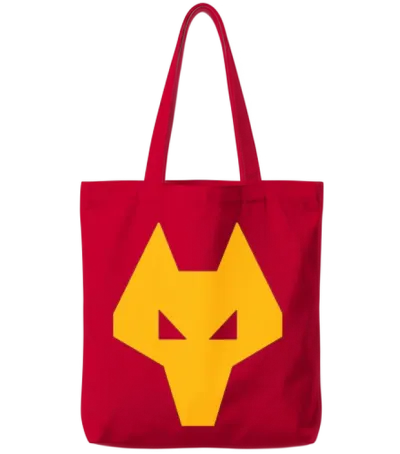 Vintage Wolves Jersey Wolverhampton Soccer Wulfrun Tote Bags - Red