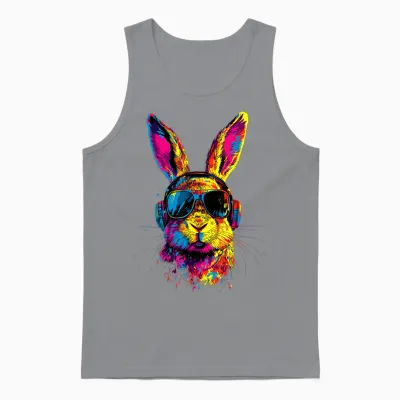 Lapin Avec Lunettes De Soleil Lapin Des Champs Doux Lapins Unisex Tank Top - Sport Grey