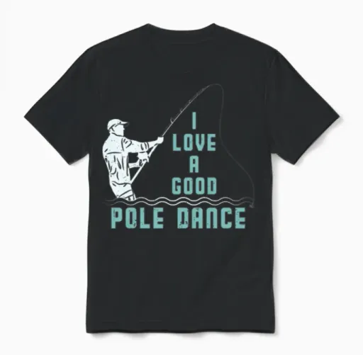 I Love a Good Pole Dance Angel Unisex T-Shirt in Black
