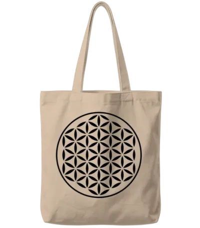 Flower of Life - Vector Kompact Tote Bags - Natural