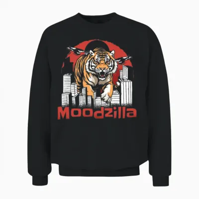 Tiger Funny Unisex Sweatshirt - Black