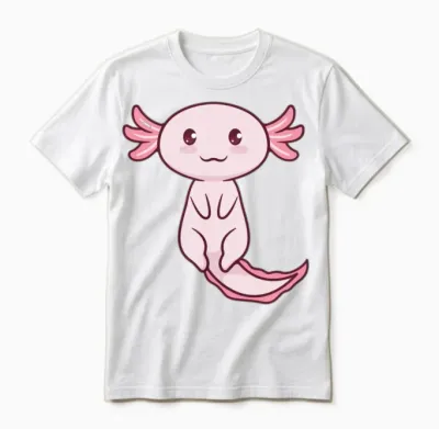 Cute Axolotl Unisex T-Shirt - White