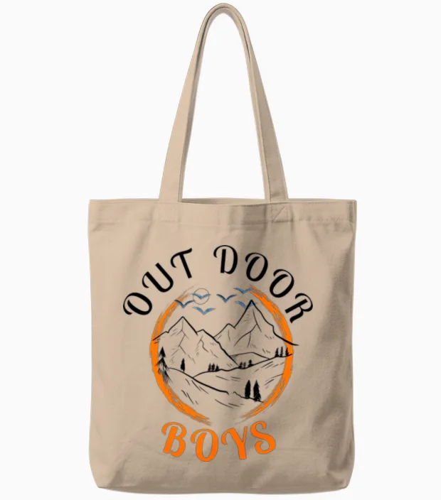 Outdoor Boys Tote Bags in Natural