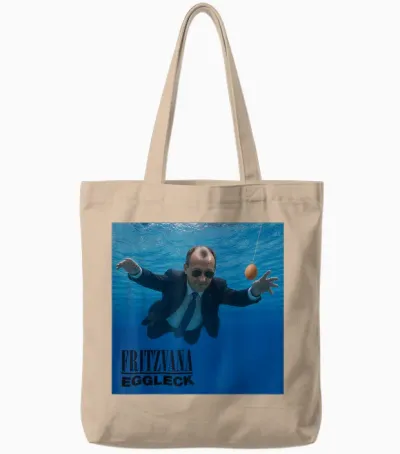 Fritze Merz Retro Meme Cover Eggleck Politik Kanzler Satire Tote Bags - Natural