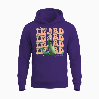 Disney Pixar Hoppers Cute Tom Lizard Groovy Unisex Hoodie - Purple
