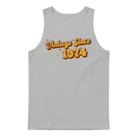 Vintage Since 1974 49 Years Old - Groovy 49th Unisex Tank Top - Ash – 1