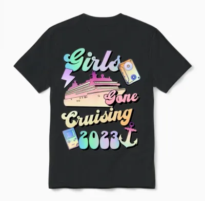 Girls Gone Cruising 2023 Unisex T-Shirt - Black